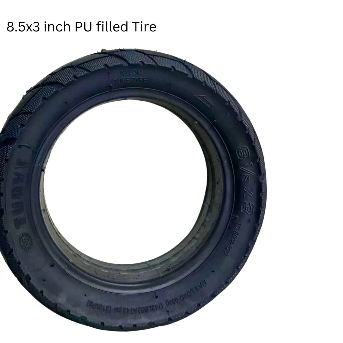 10 inch Tire 8.5 inch PU Filled High Speed Rubber Tire No Flat Puncture Proof Solid Tire - Image 6